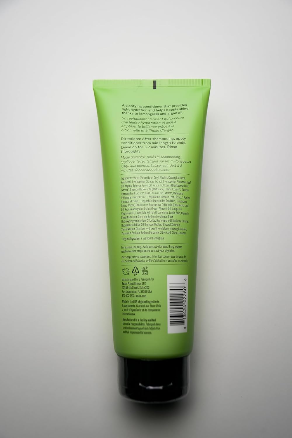 Acure Curiously Clarifying Shampoo & Conditioner Set - Deep Cleansing & Hydrating for Oily Hair - 8 fl oz (2 Pack)