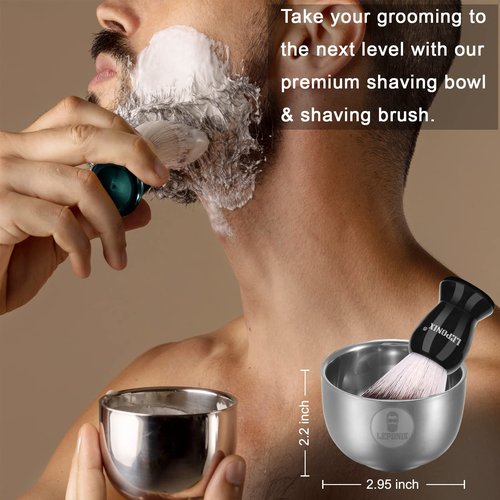 Mens Shaving Kit, The Ultimate Secret Santa Gift Set - Include Shaving Soap, Brush, Cream & Bowl – Premium Aftershave Christmas Gift Set for Him, Husband, Boyfriend – Ideal Grooming Essentials