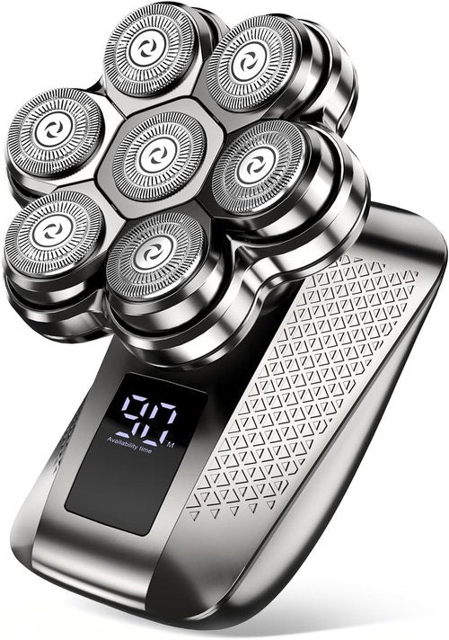 7D Electric Head Shaver - 5-in-1 Pro Grooming Kit for Bald Men | Waterproof, Travel-Ready, Type-C Charge