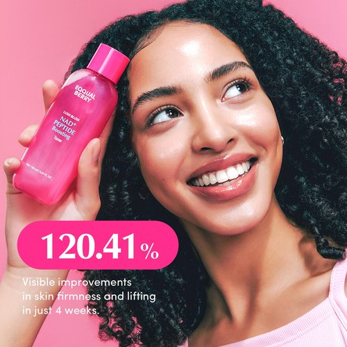 EQQUALBERRY NAD+ Peptide Boosting Toner – Radiance-Enhancing, Hydrating & Firming Toner for Dull Skin, Fine Lines & Wrinkles with Peptides & Ceramide – Anti-Aging Korean Skincare(5.07 fl.oz/150ml)
