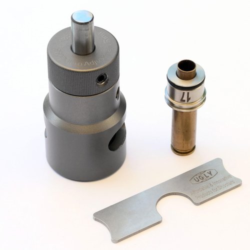 Deraco Engineering Ugly SRT Shoulder Referenced Brass Case Trimmer - Simple, Precise, and Fast (NO.33 Collet ONLY (7mm REM SAUM))