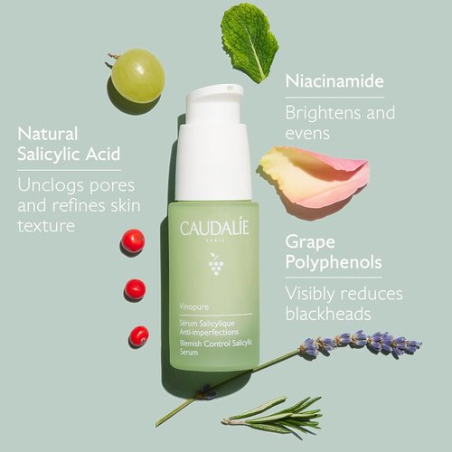 Caudalie Vinopure Pore Minimizing Serum - Natural Salicylic Acid & Niacinamide, 30 mL
