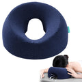 Xiaomubiao Face Down Pillow - Comfortable Massage Headrest for Stomach Sleeping | Navy Blue, Removable Cover