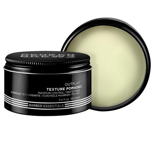 Redken Brews Texture Pomade For Men - Maximum Strong Hold, Natural Matte Finish | All Hair Types