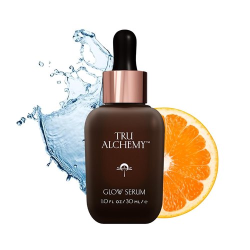 Tru Alchemy Vitamin C Glow Serum - Hydrating Anti-Aging Face Serum with Bakuchiol & Acids | 1 fl oz