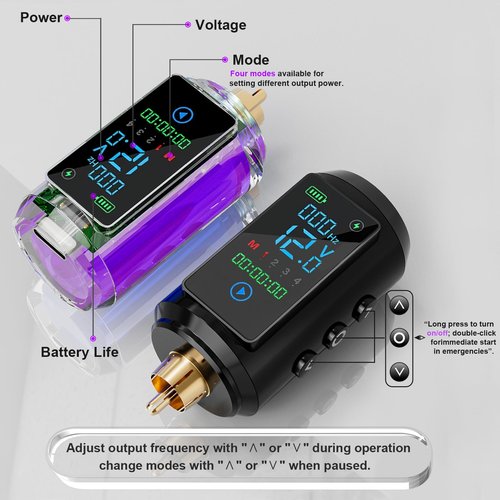 2 PCs 1600mAh Tattoo Batteries Tattoo Gun Kit - Wireless Tattoo Machine Kit, 20 Tattoo Cartridge Needles, Tattoo Ink Set, Full Tattoo Supplies for Beginners and Artists