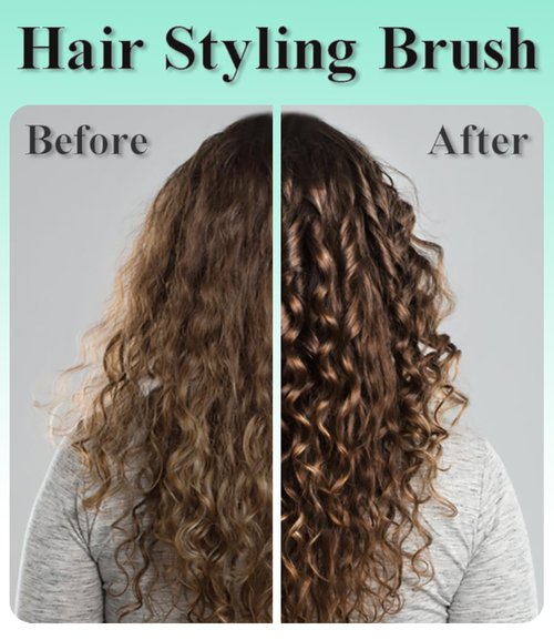 Skiennix Curly Hair Brush - Volume Curl Defining Tool for Effortless Detangling & Styling | Green