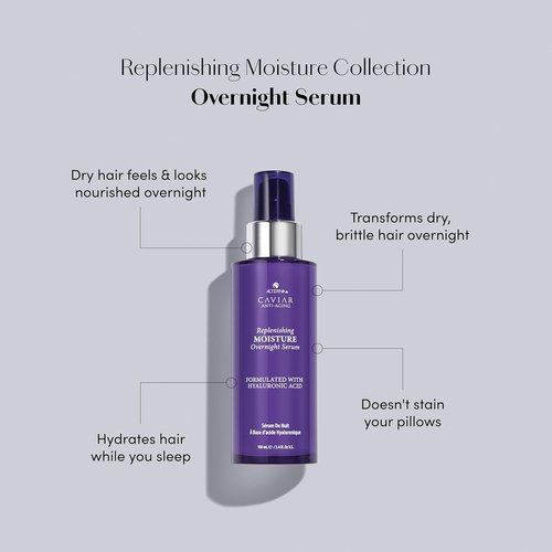 Alterna Caviar Anti-Aging Overnight Serum - 3.4oz Leave-In Treatment for Dry, Damaged Hair | Nourishes & Restores
