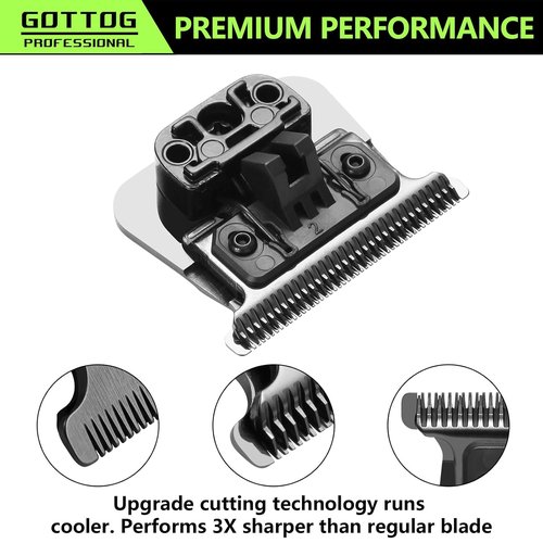 DLC 3.0 Replacement Blades - Zero-Gapped for FX787 & FX726 Trimmers | Compatible with Barberology FX707BD3 - Black