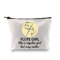GJTIM Flute Player Gift Flute Lover Gift Marching Band Flutist Makeup Bag Travel Zipper Pouch for Flutists (Flute Bag)