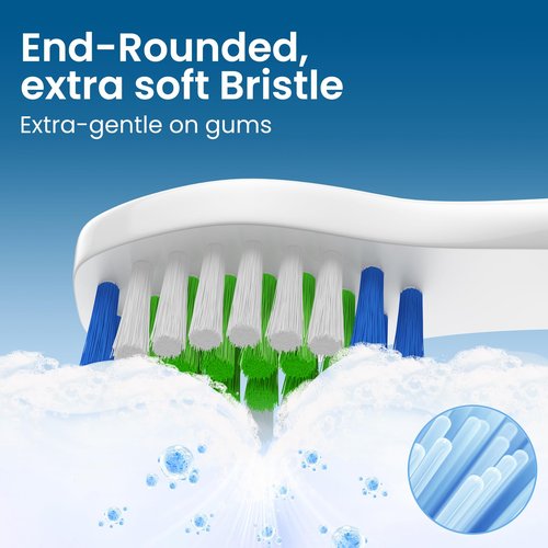 Harobey Replacement Toothbrush Heads 10 Pack Compatible with Bitvae Daily D2 Rechargeable Toothbrush, for D2 Toothbrush Heads Refills, White
