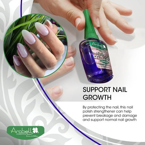 Arobell Iron Nail Hardener, No more brittle nails, for Unisex, 0.4 Ounce