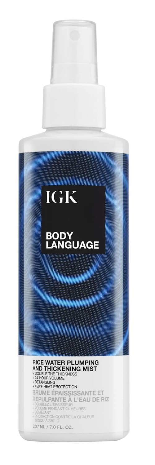 IGK Body Language Rice Water Plumping - Nourishing Hair Treatment for Volume & Shine