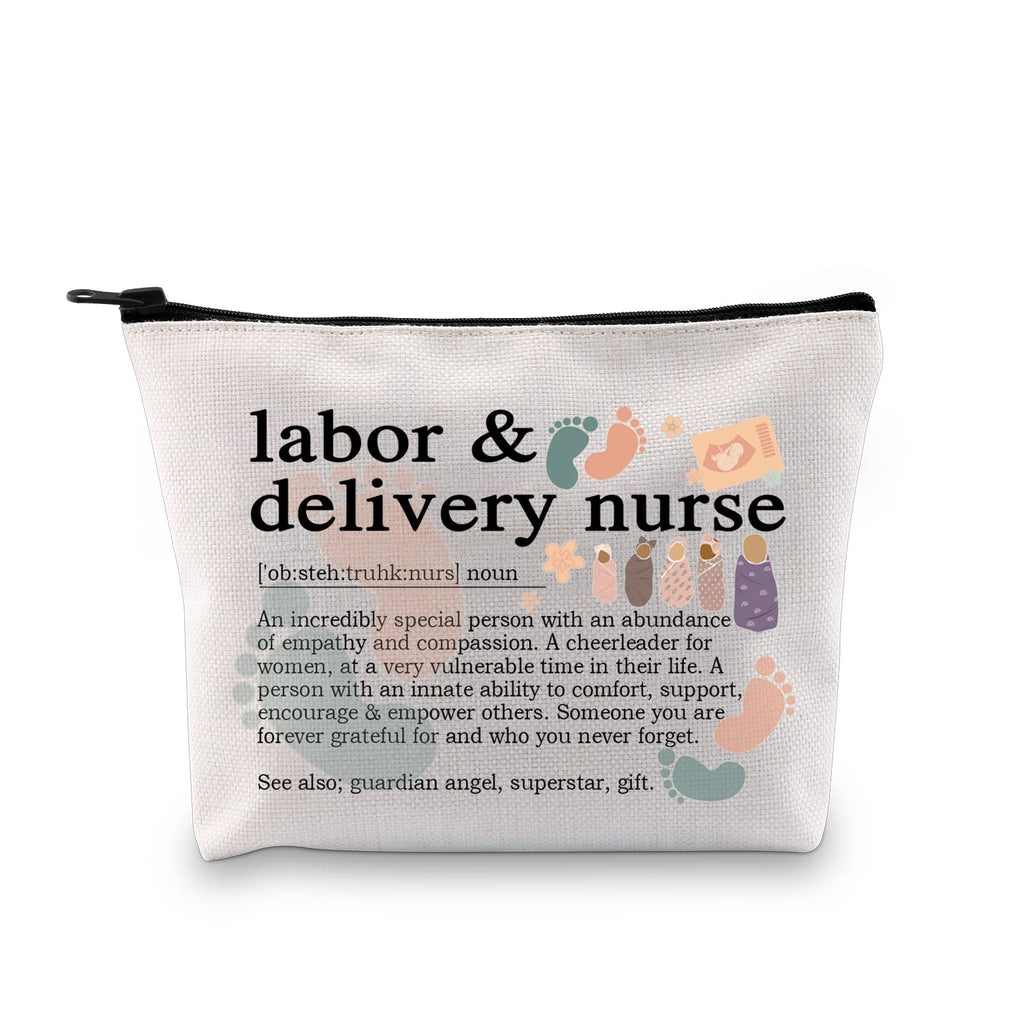 XYANFA L&D Nurse Makeup Bag Labor And Delivery Nurse Cosmetic Bag L&D Nurse Gift Lifeline Gift Nicu Nurses Week Gift (labor & delivery nurse noun)