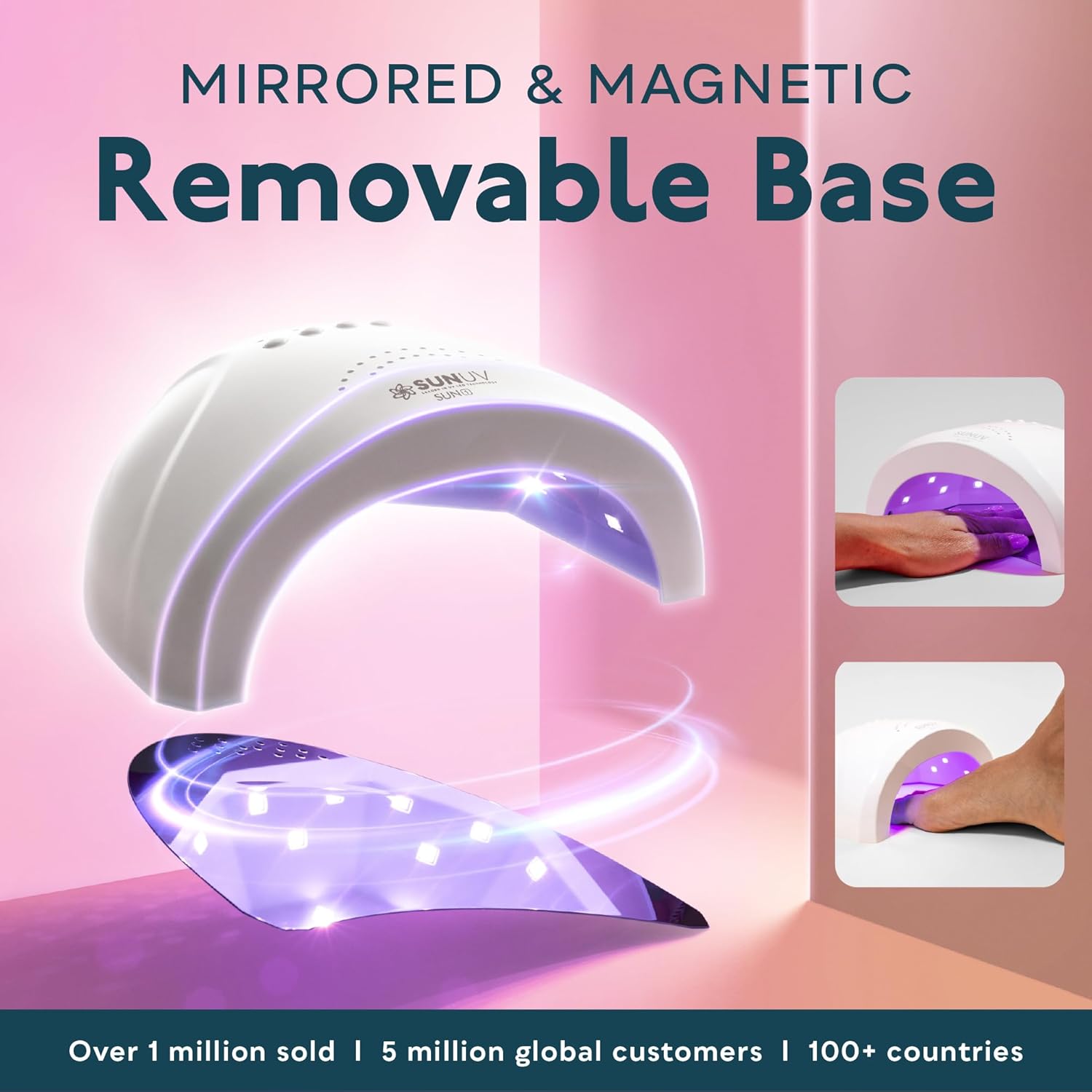 SUNUV UV LED Nail Lamp - Professional Gel Light with 3 Timers | Stylish SUNone White Design