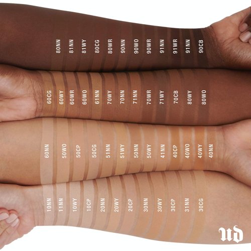Urban Decay Stay Naked Weightless Liquid Foundation (71WY - Dark Warm - Golden Undertone), Waterproof Face Makeup, Buildable Medium Coverage with No Caking, Real-Skin Matte Finish - 1 fl oz