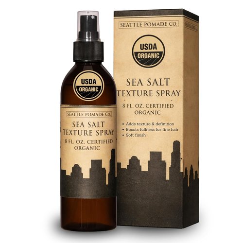 Seattle Pomade Co. Organic Sea Salt Spray - Natural, Non-GMO & Vegan Hair Styling | 8 fl oz