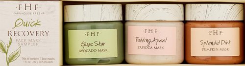 FarmHouse Fresh Quick Recovery Face Mask Sampler - Hydrating & Soothing | 3 Count