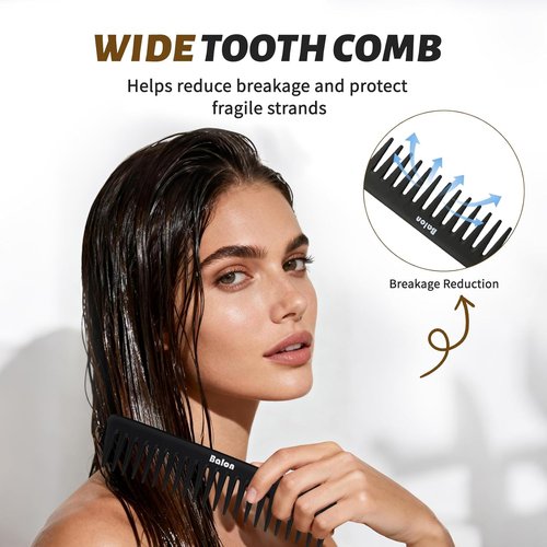 Balon Hair Brush Set - 4Pcs Detangling Paddle Brushes for All Hair Types | Wet & Dry Use