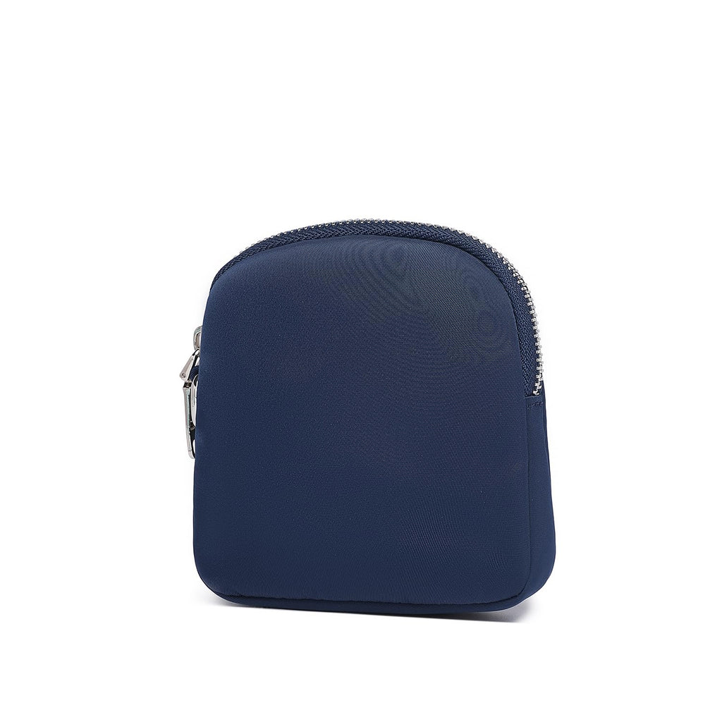 YONBEN Organizer Bag Makeup Bag for Purse Travel Toiletry Pouch Zipper Pouch for Purse Small Makeup Pouch with Pockets Wristband design (black-nylon)… (Navy Blue)