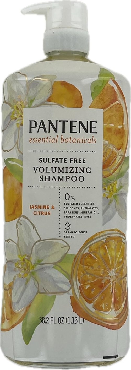 Pantene Essential Botanicals Jasmine & Citrus Shampoo - Nourishing Formula | 38.2 Fl Oz