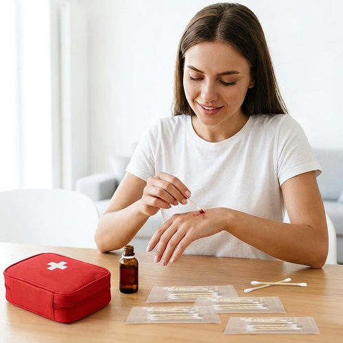 Meanhoo Travel Size Cotton Swabs, 500 Count (100 Packs of 5), Individually Wrapped Disposable Double Round Tips Soft Cotton Buds for Ear Cleaning, Makeup and Hygiene