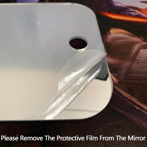 Shatterproof Shower Mirror Fogless for Shaving,(Larger 11x8 Inch) Anti Fog Shaving Mirror Holder NO-Drilling, No Fog Free Waterproof,Small Wall Mounted Bathroom Accessories Camping Hanging Men
