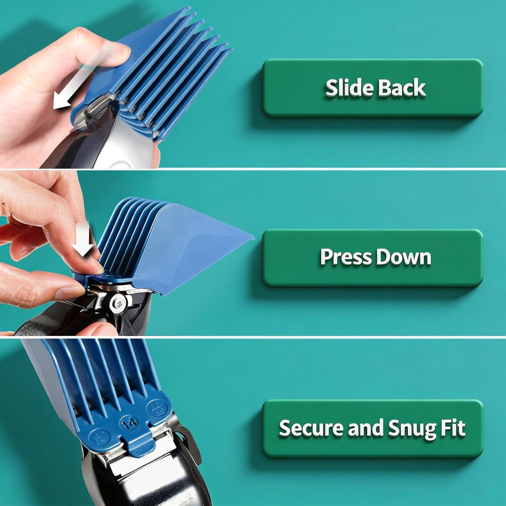 Wahl Clipper Guards - 12 Color-Coded Sizes for Most Wahl Clippers | 1.25" & 1.5" Options