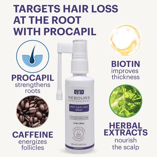 Hair Regrowth Treatment by Hair Regrowth | 5% Procapil Anti Hair Loss Spray for Stronger, Fuller Hair – Residue-Free Formula – 1 Pack