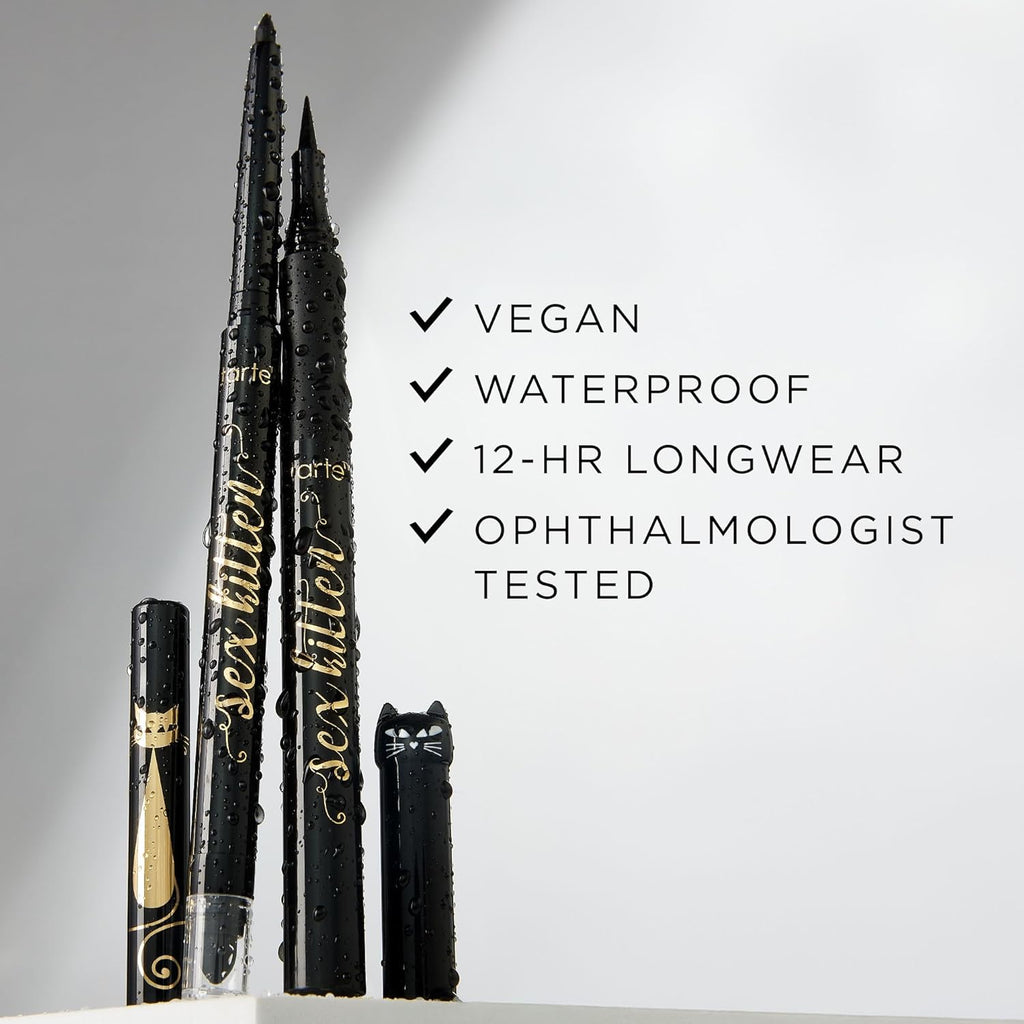 Tarte Sex Kitten Liner - Black Eyeliner Pen with Mineral Pigments for Bold, Waterproof All-Day Wear
