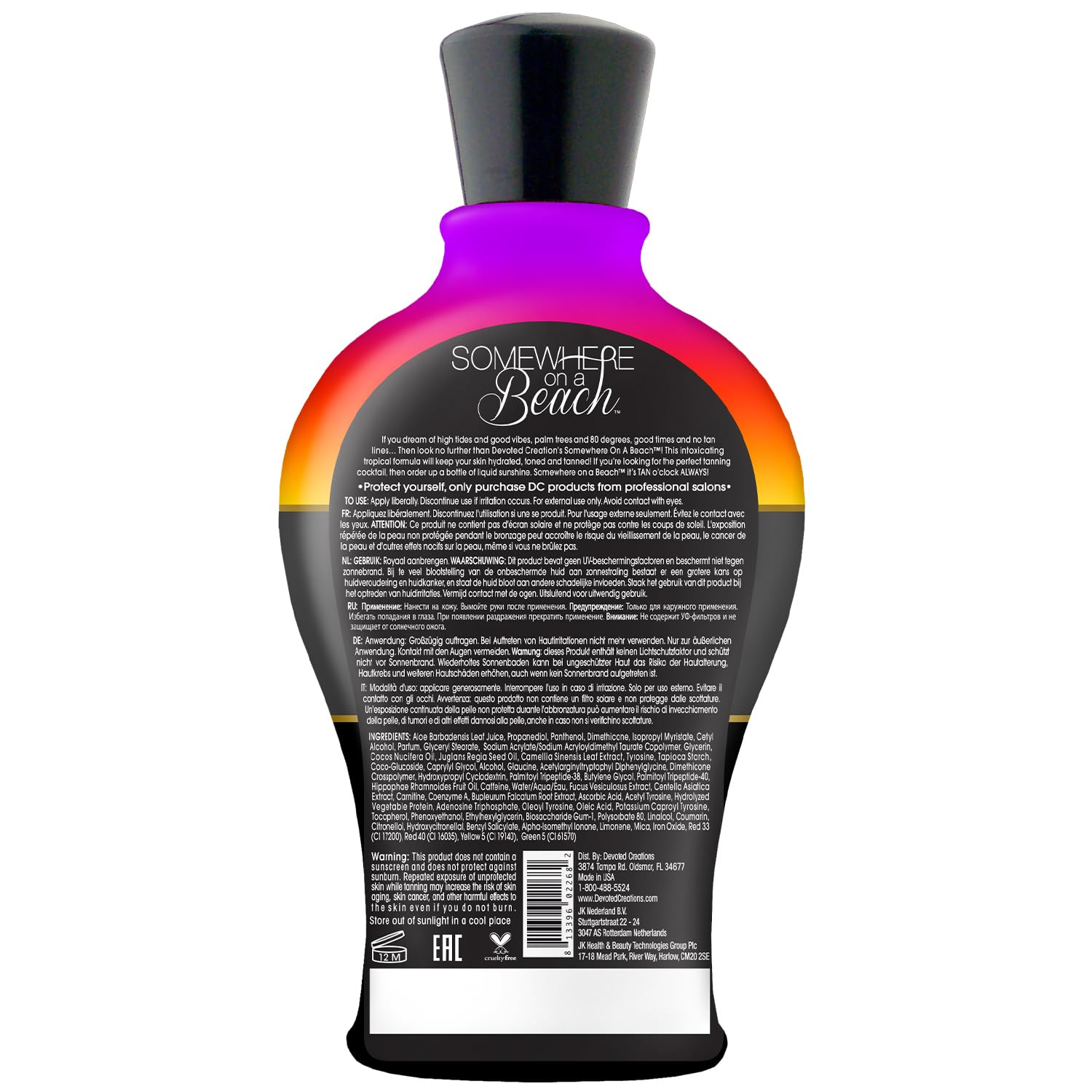 Somewhere on a Beach Instant Dark Tanning Lotion - Indoor/Outdoor Use, 12.25 Ounce