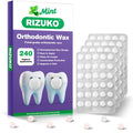 RIZUKO Orthodontic Wax for Braces - 240 Dental Wax Dots | Hygienic Individual Wraps, Mint Flavor