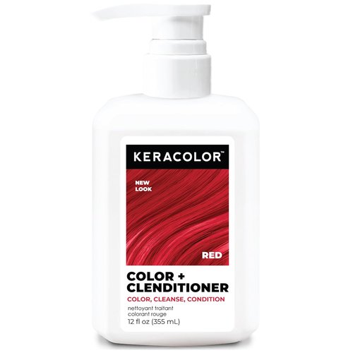 Keracolor Color + Clenditioner 3-in-1 Color-Depositing Conditioner | Gently Cleanses & Conditions, 12 Fl Oz, 23 Shades