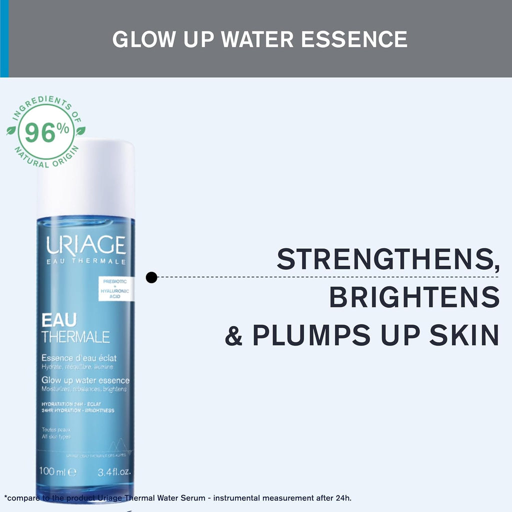 Uriage Thermal Water Essence - Hydrating Facial Booster with Hyaluronic Acid for 24-Hour Moisture & Brightness