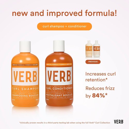 VERB Curl Shampoo - Nourishing Curl Shampoo for All Curl Types - Vegan, Paraben-Free, Sulfate-Free