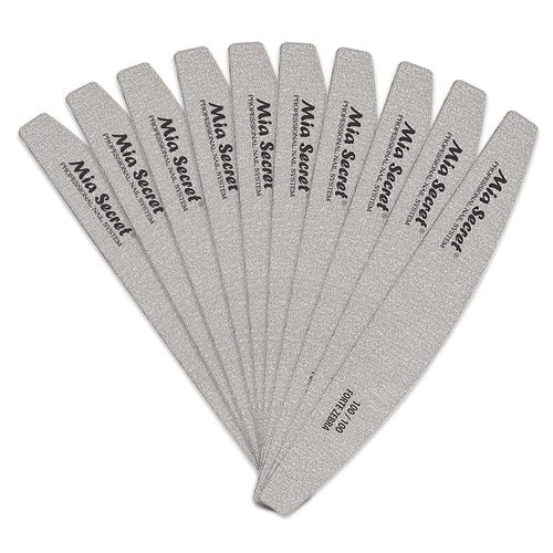 Forte Zebra Halfmoon Nail File 100/100 Pink Center 10 Pack