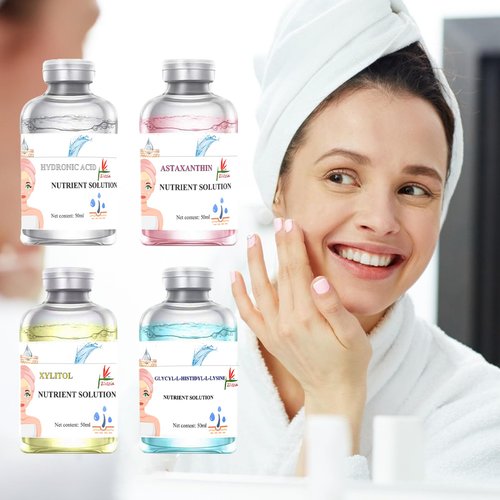 Elitzia Oxygen Facial Machine Oxygen Infusion Device Oxygen Sprayer Facial Nutrient Solution Set SPA Skincare Facial Machine Anti Aging Beauty Salon Machine 1.69fl.oz Per Bottle