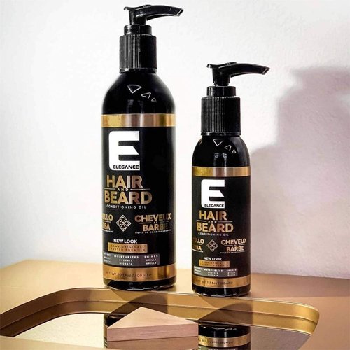 Elegance Hair & Beard Conditioning Oil, 10.1 Oz, Enriched with Aloe Vera, Hair Oil that Promotes Healthy Hair and Beard Growth, Reduces Itching