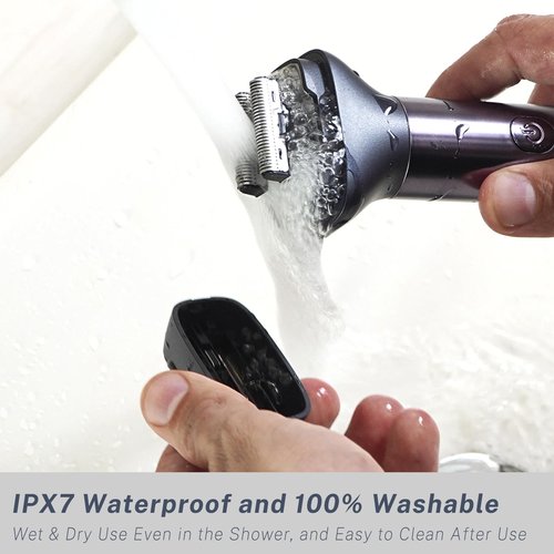 Beard Trimmer and Clippers Set for Men with Foil Shaver, Professional 3-IN-1 Mens Shaving Fades Kit with Nose Trimmer, IPX7 Waterproof Wet/Dry, Precise Dial Adjustable 20 Settings, USB-C Rechargeable