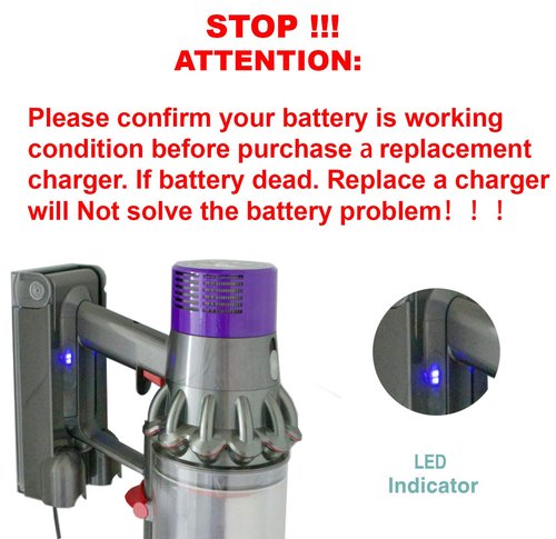 Replacement Charger Compatible with Dyson V10 (SV12), V11 (SV14) and V15 (SV22) Cordless Vacuums – Power Supply Model 217160-02, 30.45V