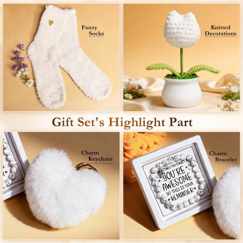 Self Care Gifts Baskets for Women, Get Well Soon Gift Box Relaxing Spa Set Care Package for Birthday, Valentines Day, Mothers Day, Christmas Gifts for Mom Girlfriend Sister Wife Grandma (Coconut)