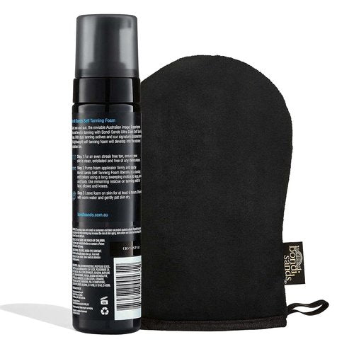 Bondi Sands Ultra Dark Self Tanning Foam - Lightweight Sunless Formula + Reusable Application Mitt