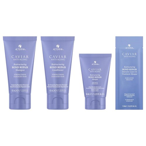 Alterna Haircare CAVIAR Anti-Aging Bond Repair Travel Kit - Strengthens & Protects Damaged Hair