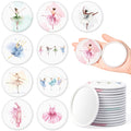 Y1tvei Ballet Compact Mirrors Bulk - 36Pcs Coquette Ballerina Dance Girls Mini Round Makeup Mirrors, Aesthetic Cute Dancing Girl Printed, Birthday Party Favors Dance Recital Gifts for Ballerina Women