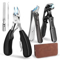 Professional Toenail Clippers for Thick Nails for Seniors,Large Angled Head Toe Nail Clippers with Wide Opening Catcher, Eagle Beak Nail Clippers for Ingrown Toenail,Slanted Nail Cutters for Men Women
