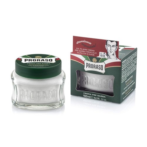 Proraso Pre-Shave Conditioning Cream - Refreshing Menthol & Eucalyptus Oil, 3.6 oz