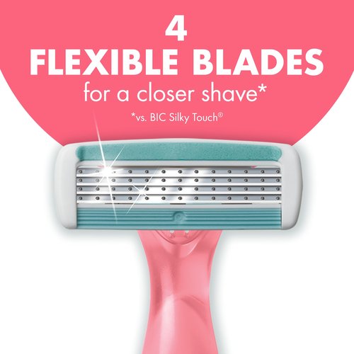 BIC Soleil 4 Escape Scented Women's Disposable Razors, 4 Blades, Comfortable Shave, Citrus Scented Handle Shaving Razors for Women, 10 Count