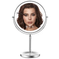 SLIMOON 9" Large Lighted Makeup Mirror, 1X/10X Magnifying Makeup Mirror with 3 Colors Dimmable Lightning, 80 LED Lights, 360°Rotation Double Sided Standing Vanity Mirror