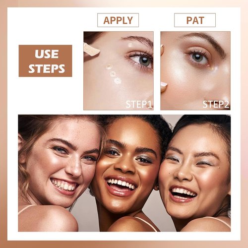 Erinde Liquid Highlighter - Natural Glossy Face Bronzer Stick | Lightweight & Blendable Cream Illuminator, 01# Moonlight