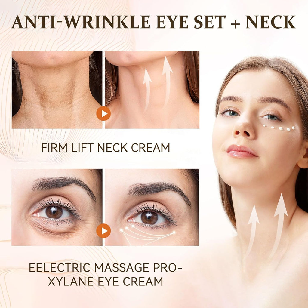 Ycz Neck-Eye Care Set - Anti-Aging & Firming Treatment for Eye & Neck | 5.99 Fl Oz Deep Moisturizing Formula